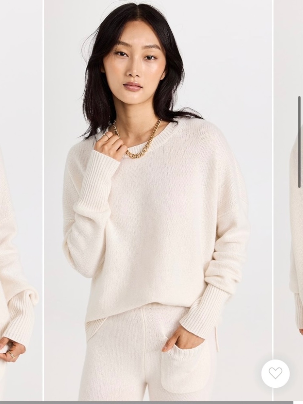 Lisa Yang Mila cashmere sweater ivory/cream